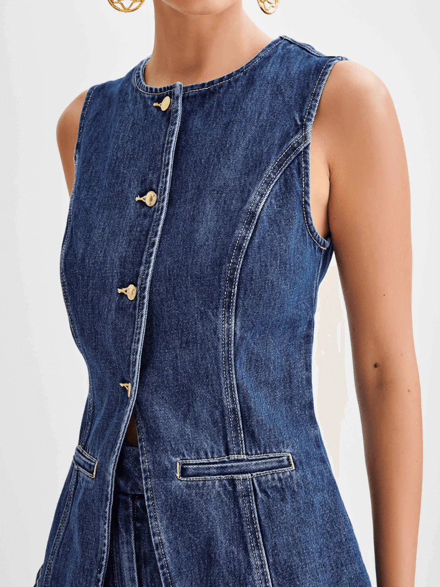 High Waist Denim Set | Met Perfecte pasvorm