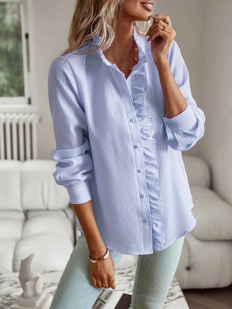 Saar Blouse | Nette Gestreepte Blouse