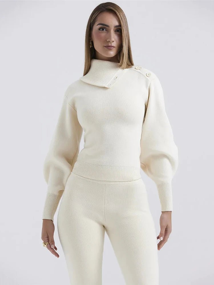 Knitted Sweater And Pants - Été Lueur