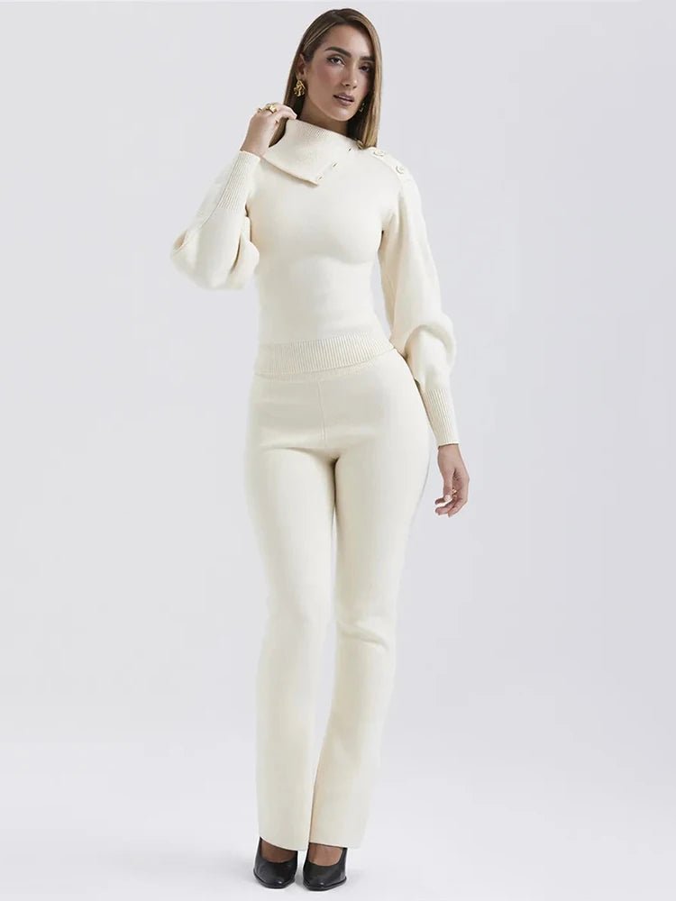 Knitted Sweater And Pants - Été Lueur